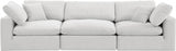 Comfy Velvet Sofa Cream from Meridian - Luna Furniture