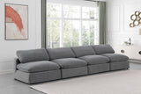 Comfy Velvet Sofa Grey from Meridian - Luna Furniture