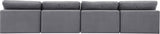 Comfy Velvet Sofa Grey from Meridian - Luna Furniture