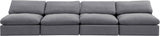 Comfy Velvet Sofa Grey from Meridian - Luna Furniture