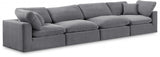 Comfy Velvet Sofa Grey from Meridian - Luna Furniture