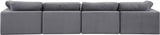 Comfy Velvet Sofa Grey from Meridian - Luna Furniture