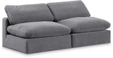 Comfy Velvet Sofa Grey from Meridian - Luna Furniture