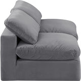 Comfy Velvet Sofa Grey from Meridian - Luna Furniture