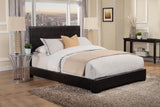 Conner Queen Upholstered Panel Bed Black from Coaster - Luna Furniture