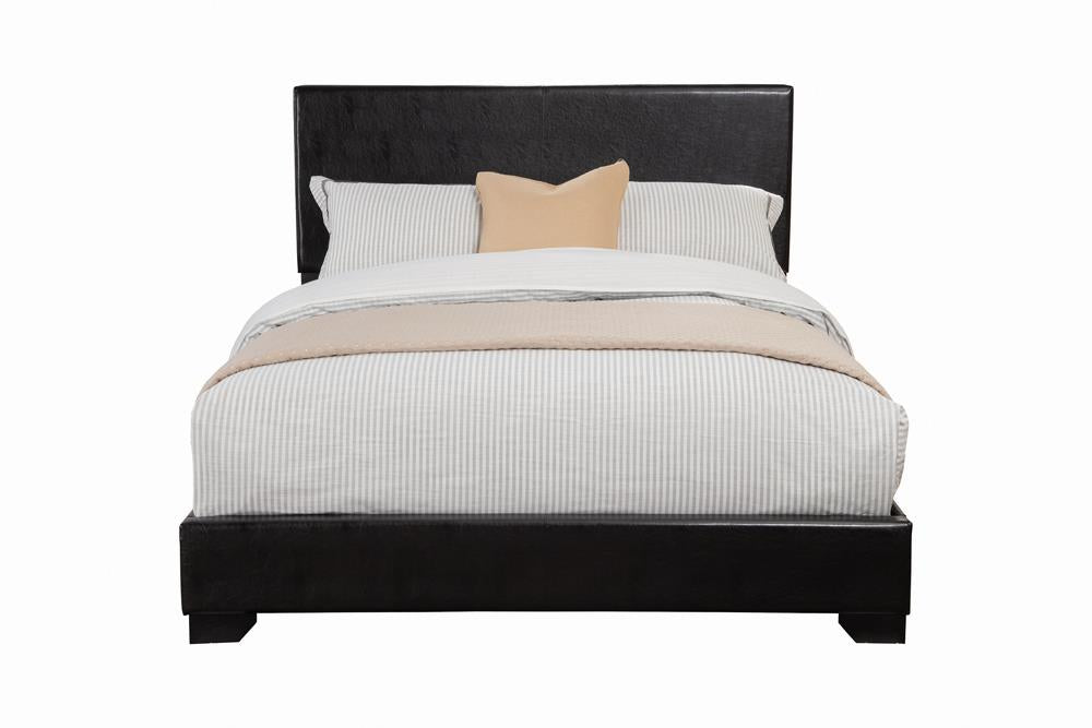 Conner Queen Upholstered Panel Bed Black from Coaster - Luna Furniture