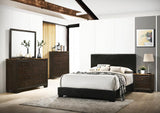 Conner Queen Upholstered Panel Bed Black from Coaster - Luna Furniture