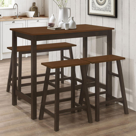 Connie 4-piece Counter Height Set Chestnut and Dark Brown - 192090 - Luna Furniture