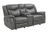 Conrad Upholstered Motion Loveseat Cool Gray from Coaster - Luna Furniture