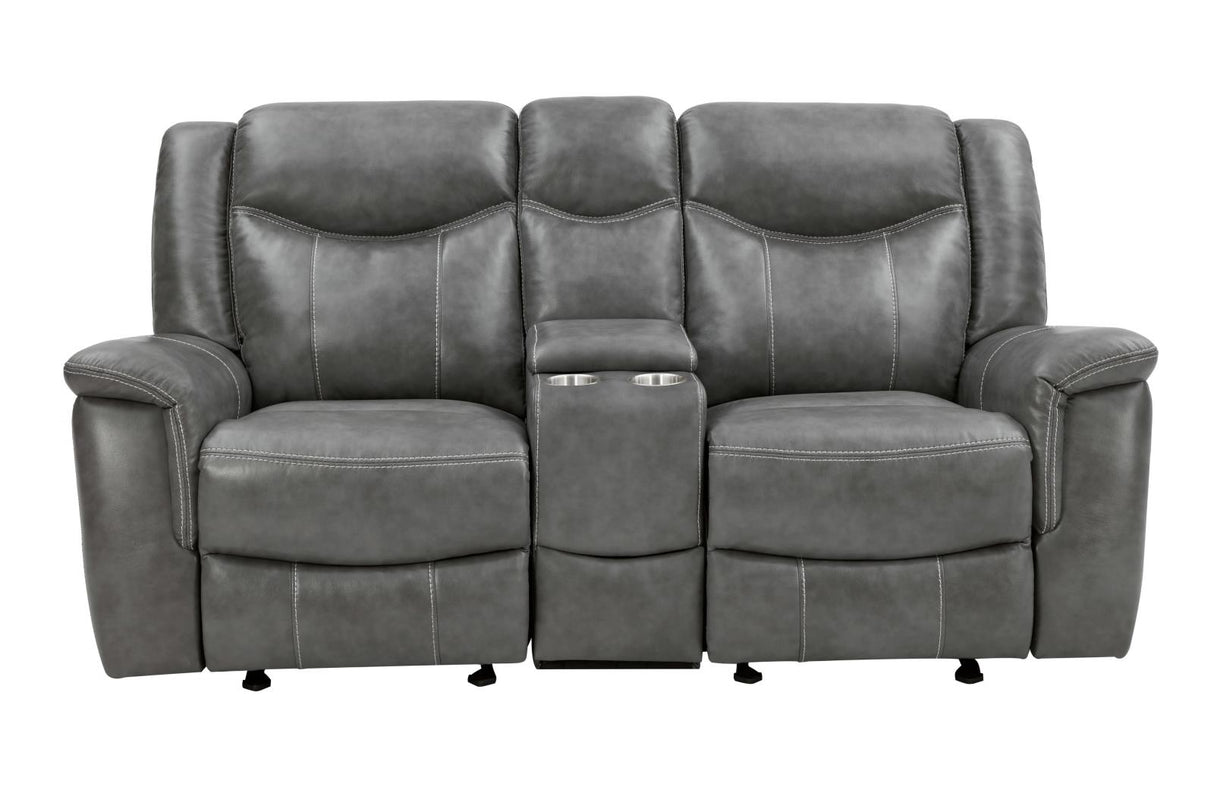 Conrad Upholstered Motion Loveseat Cool Gray from Coaster - Luna Furniture