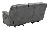 Conrad Upholstered Motion Loveseat Cool Gray from Coaster - Luna Furniture