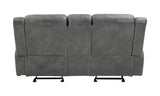 Conrad Upholstered Motion Loveseat Cool Gray from Coaster - Luna Furniture