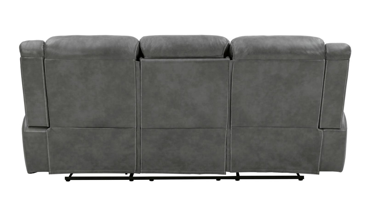 Conrad Upholstered Motion Sofa Cool Gray from Coaster - Luna Furniture