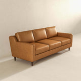 Cooper Mid Century Modern Tan Leather Sofa - AFC00119 - Luna Furniture