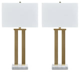 Coopermen Gold Finish/White Table Lamp from Ashley - Luna Furniture