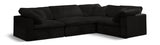 Cozy Velvet Comfort Modular Sectional Black from Meridian - Luna Furniture