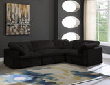 Cozy Velvet Comfort Modular Sectional Black from Meridian - Luna Furniture