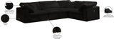 Cozy Velvet Comfort Modular Sectional Black from Meridian - Luna Furniture