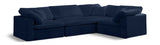 Cozy Velvet Comfort Modular Sectional Blue from Meridian - Luna Furniture