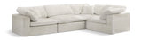 Cozy Velvet Comfort Modular Sectional Cream from Meridian - Luna Furniture