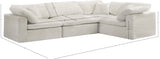 Cozy Velvet Comfort Modular Sectional Cream from Meridian - Luna Furniture