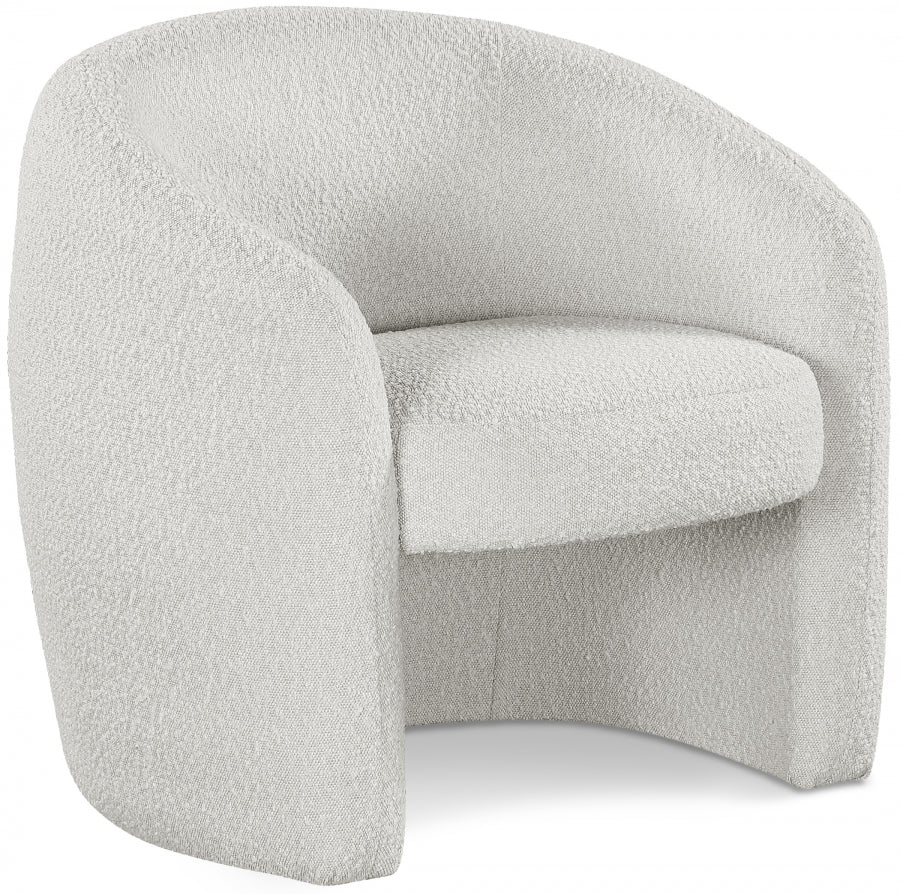 Acadia Cream Boucle Fabric Accent Chair from Meridian - Luna Furniture