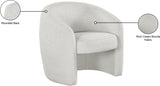 Acadia Cream Boucle Fabric Accent Chair from Meridian - Luna Furniture