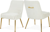 Ace Cream Velvet Dining Chair, Set of 2 from Meridian - Luna Furniture