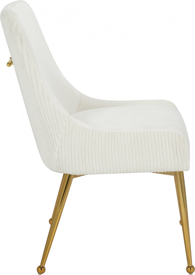 Ace Cream Velvet Dining Chair, Set of 2 from Meridian - Luna Furniture