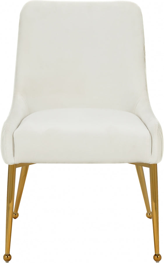 Ace Cream Velvet Dining Chair, Set of 2 from Meridian - Luna Furniture