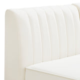 Alina Cream Velvet Modular Sectional from Meridian - Luna Furniture