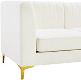 Alina Cream Velvet Modular Sectional from Meridian - Luna Furniture