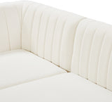 Alina Cream Velvet Modular Sectional from Meridian - Luna Furniture