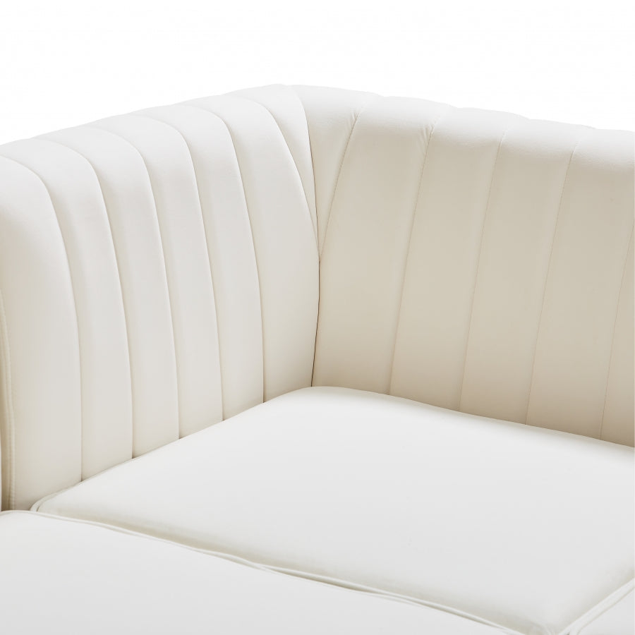 Alina Cream Velvet Modular Sofa from Meridian - Luna Furniture