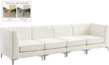 Alina Cream Velvet Modular Sofa from Meridian - Luna Furniture