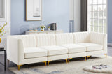 Alina Cream Velvet Modular Sofa from Meridian - Luna Furniture