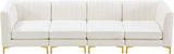 Alina Cream Velvet Modular Sofa from Meridian - Luna Furniture