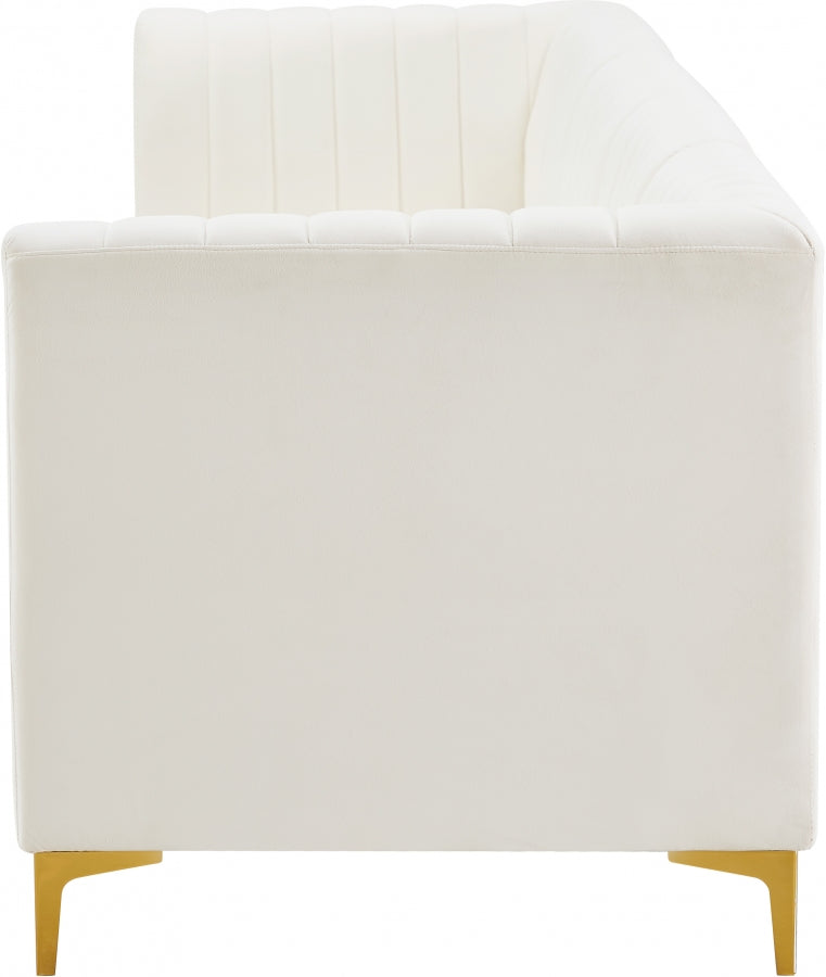 Alina Cream Velvet Modular Sofa from Meridian - Luna Furniture