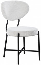 Allure Cream Boucle Fabric Dining Chair, Set of 2 from Meridian - Luna Furniture