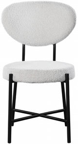 Allure Cream Boucle Fabric Dining Chair, Set of 2 from Meridian - Luna Furniture