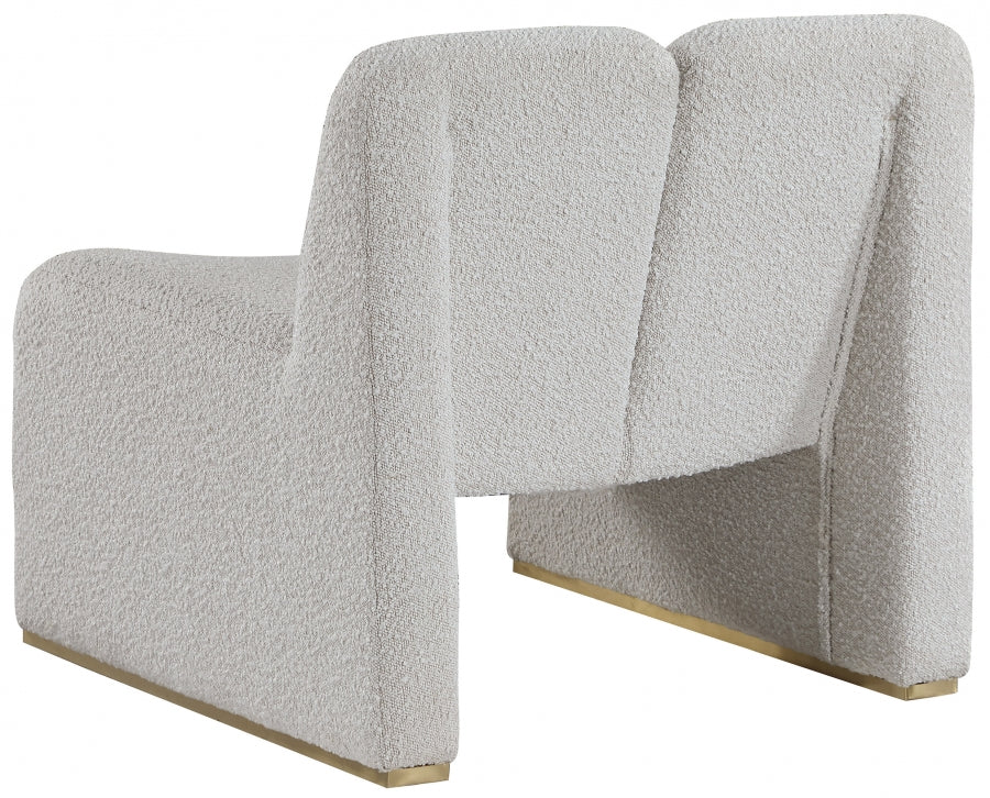 Alta Cream Boucle Fabric Accent Chair from Meridian - Luna Furniture