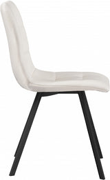 Annie Cream Velvet Dining Chair, Set of 2 from Meridian - Luna Furniture