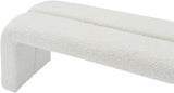 Arc Cream Boucle Fabric Bench from Meridian - Luna Furniture