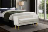 Audrey Cream Velvet Bench from Meridian - Luna Furniture