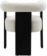 Barrel Cream Boucle Fabric Dining Chair from Meridian - Luna Furniture