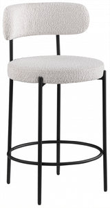 Cream Beacon Boucle Fabric Bar / Counter Stools, Set of 2 from Meridian - Luna Furniture