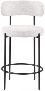 Cream Beacon Boucle Fabric Bar / Counter Stools, Set of 2 from Meridian - Luna Furniture