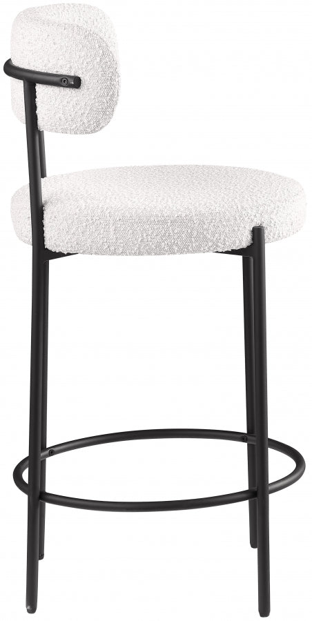 Cream Beacon Boucle Fabric Bar / Counter Stools, Set of 2 from Meridian - Luna Furniture