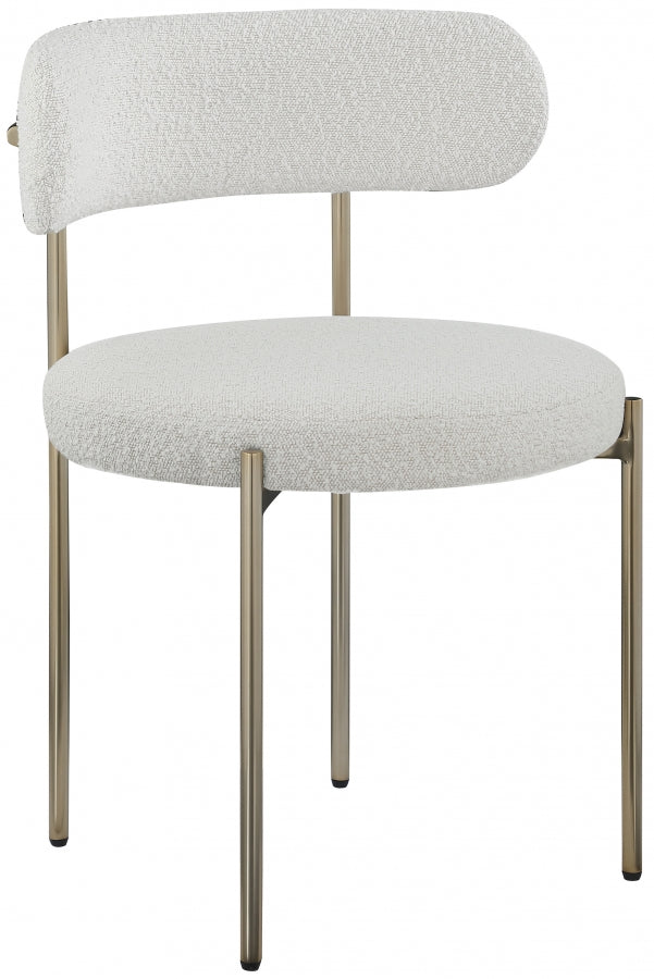 Beacon Cream Boucle Fabric Dining Chair, Set of 2 from Meridian - Luna Furniture