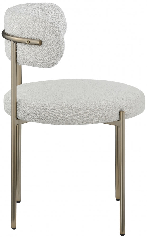 Beacon Cream Boucle Fabric Dining Chair, Set of 2 from Meridian - Luna Furniture